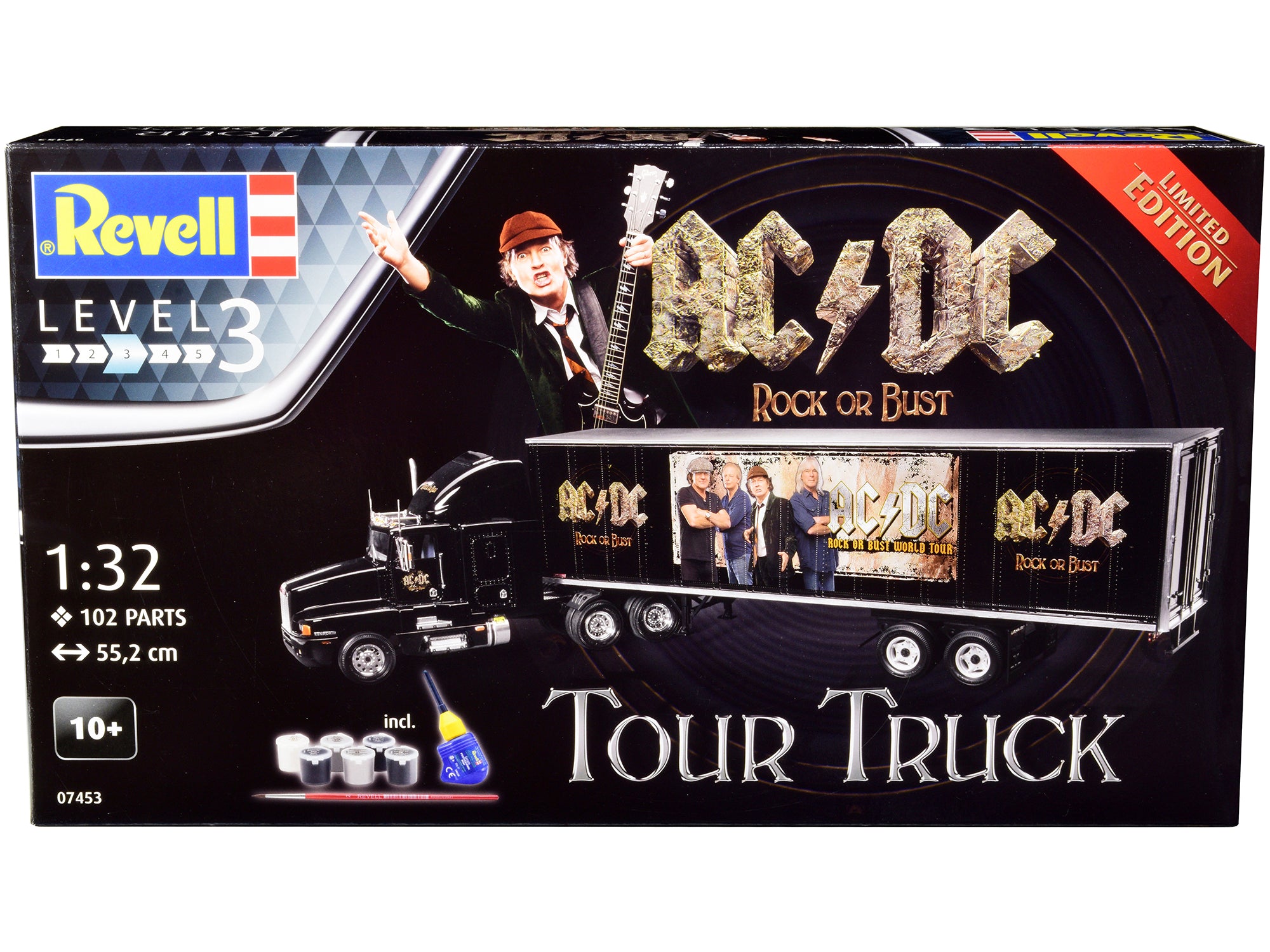 Level 3 Model Kit Kenworth Tour Truck "AC/DC Rock or Bust" 1/32 Scale Model by Revell free shipping USA