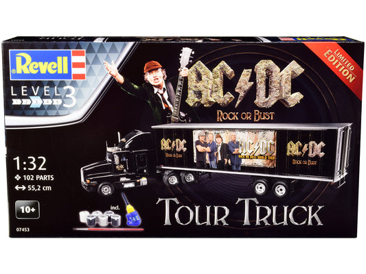 Level 3 Model Kit Kenworth Tour Truck "AC/DC Rock or Bust" 1/32 Scale Model by Revell free shipping USA