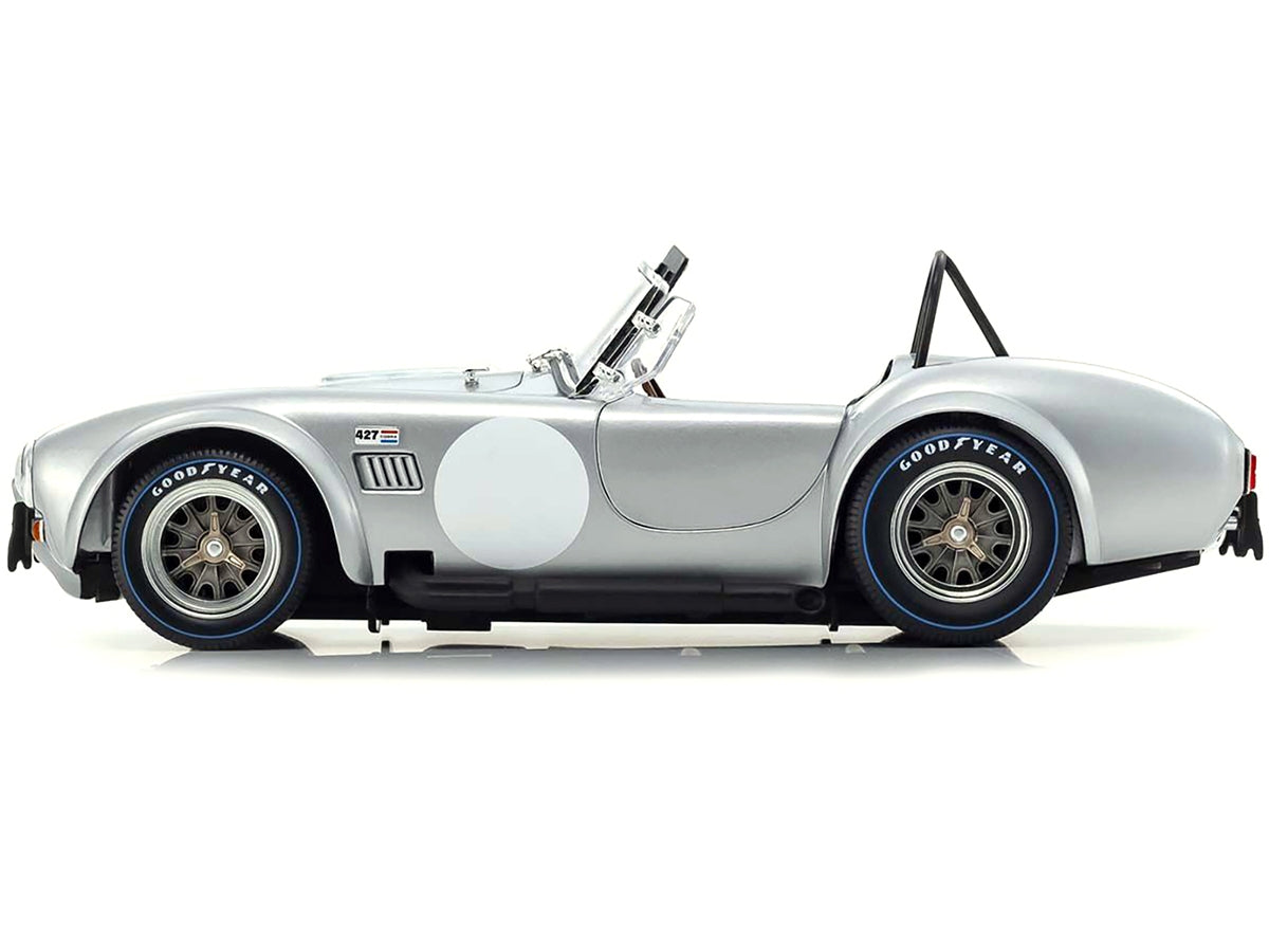 Shelby Cobra 427 S/C Silver Metallic with White Stripes 1/18 Diecast Model Car by Kyosho - Premium Shelby Models from Kyosho - Just $215.36! Shop now at Rapidvehicles