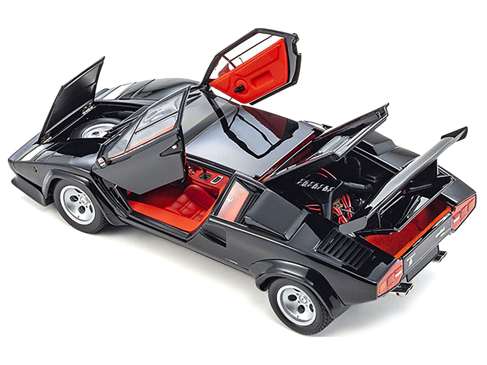 Lamborghini Countach LP 5000 Quattrovalvole Black with Red - Premium Lamborghini Models from Kyosho - Just $317.69! Shop now at Rapidvehicles