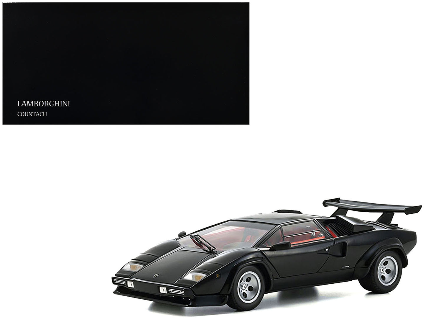 Lamborghini Countach LP 5000 Quattrovalvole Black with Red - Premium Lamborghini Models from Kyosho - Just $317.69! Shop now at Rapidvehicles