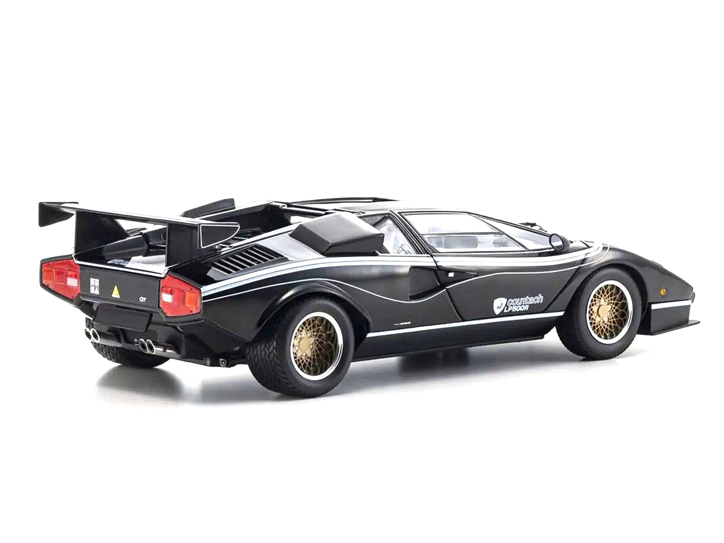 Lamborghini Countach LP 500R Black with White Interior 1/18