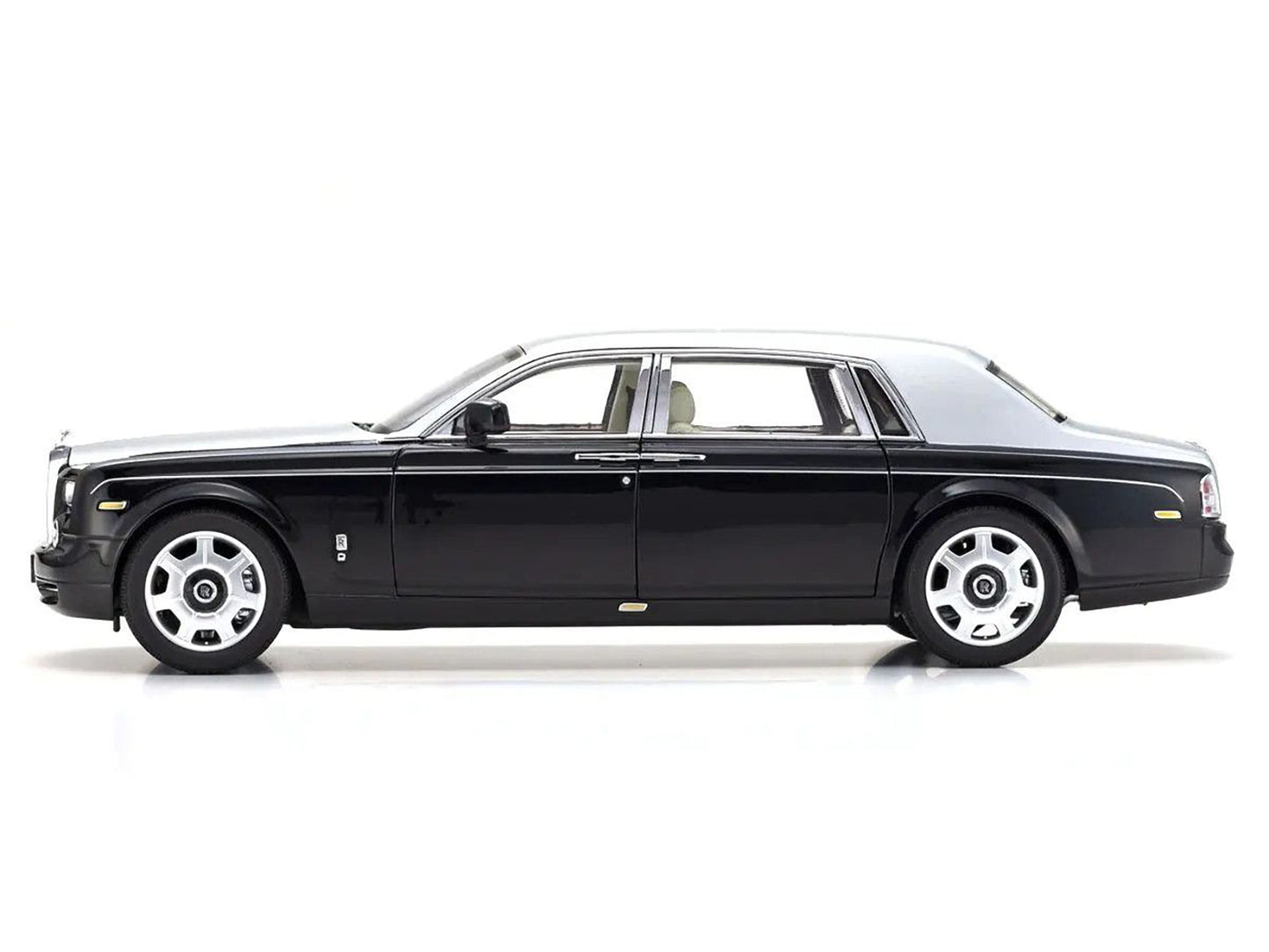 Rolls Royce Phantom EWB (Extended Wheelbase) Black and Silver - Premium Rolls Royce Models from Kyosho - Just $369.89! Shop now at Rapidvehicles