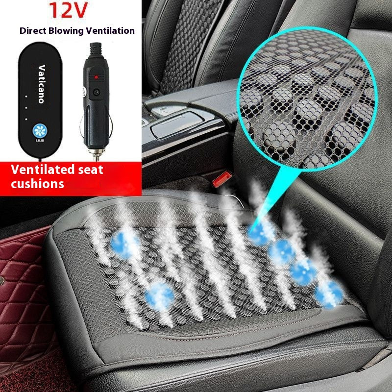 Color: 12V single seat cushion - Summer Cold Air Breathable Heat - Premium Interior Parts from Rapidvehicles - Just $92.99! Shop now at Rapidvehicles