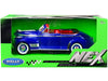 1941 Chevrolet Special Deluxe Convertible Blue Metallic with Red Interior "NEX Models" 1/24 Diecast Model Car by Welly - Premium  from Rapidvehicles - Just $43.99! Shop now at Rapidvehicles