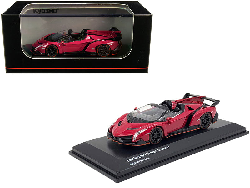 Lamborghini Veneno Roadster Magenta with Red Line 1/64 Diecast - Premium  from Rapidvehicles - Just $35.99! Shop now at Rapidvehicles