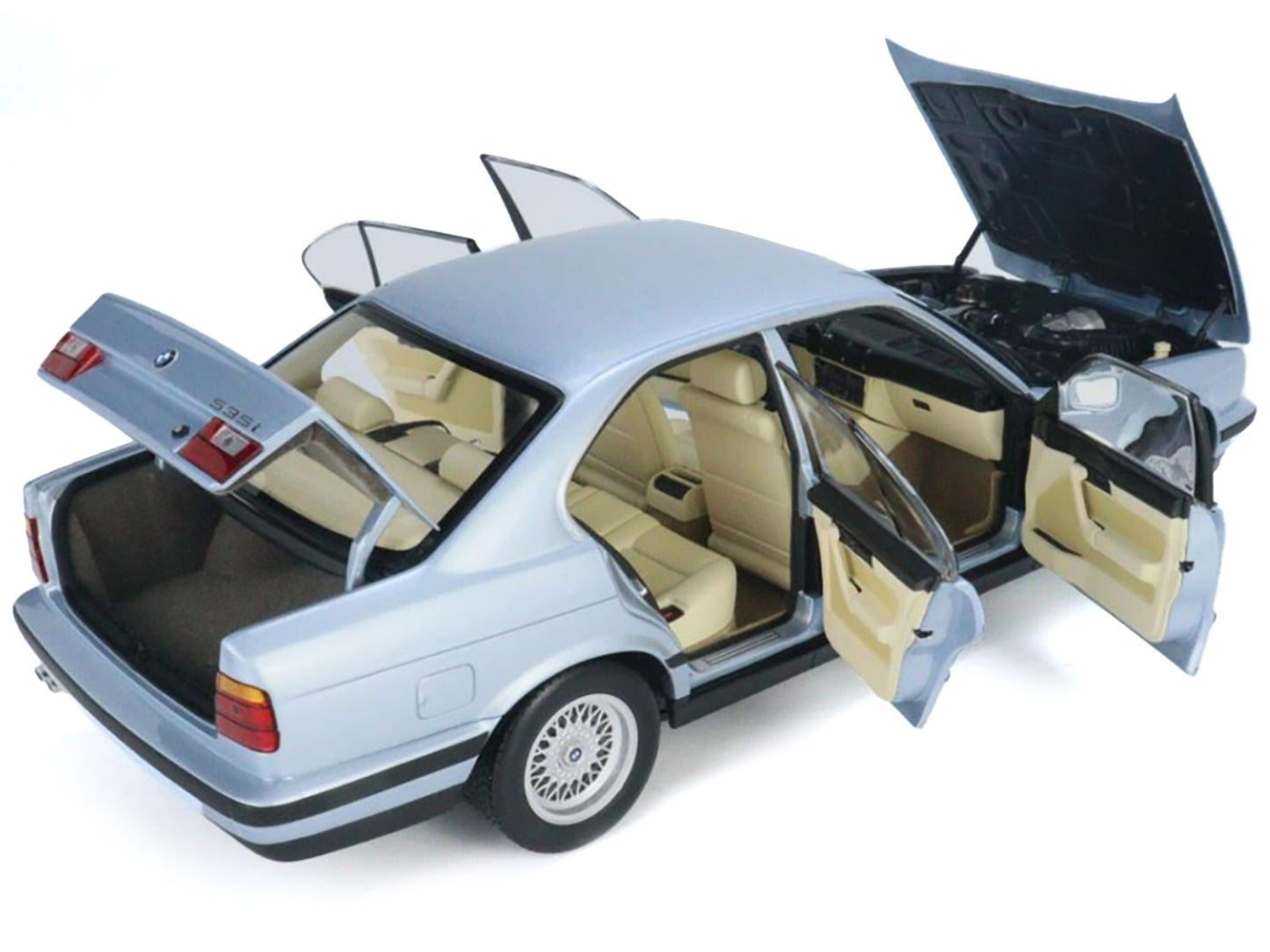 1988 BMW 535i (E34) Light Blue Metallic 1/18 Diecast Model Car by - Premium BMW Models from Minichamps - Just $218.69! Shop now at Rapidvehicles