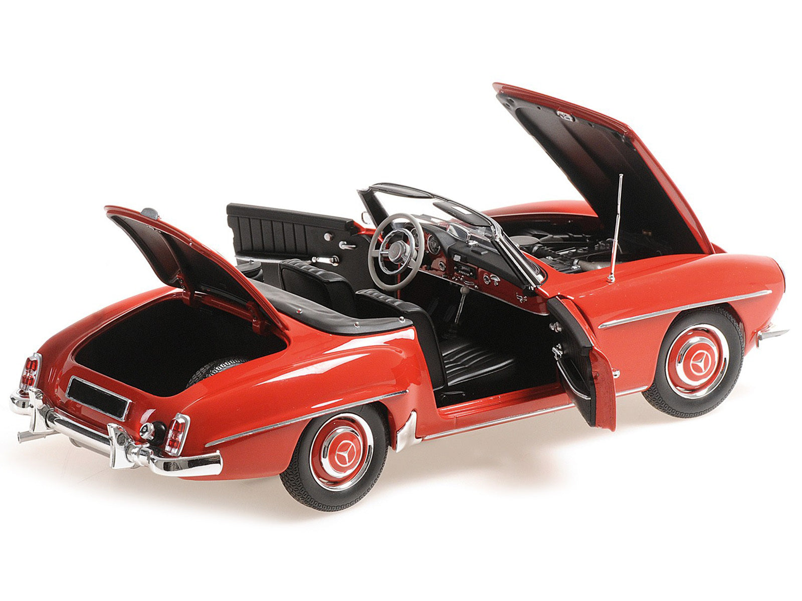 1955 Mercedes-Benz 190 SL Convertible Red (Top Down) 1/18 Diecast Model Car by Minichamps - Premium Mercedes Models from Minichamps - Just $201.26! Shop now at Rapidvehicles