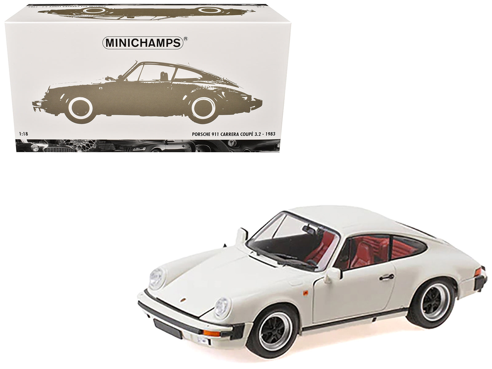 1983 Porsche 911 Carrera Coupe 3.2 White 1/18 Diecast Model Car by Minichamps - Premium Porsche Models from Minichamps - Just $227.69! Shop now at Rapidvehicles