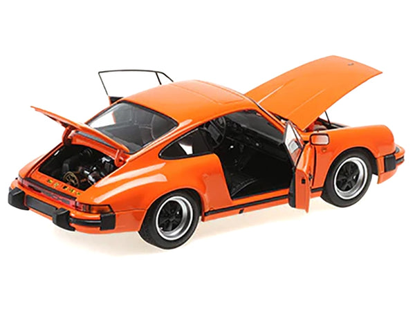 1983 Porsche 911 Carrera Coupe 3.2 Orange 1/18 Diecast Model Car