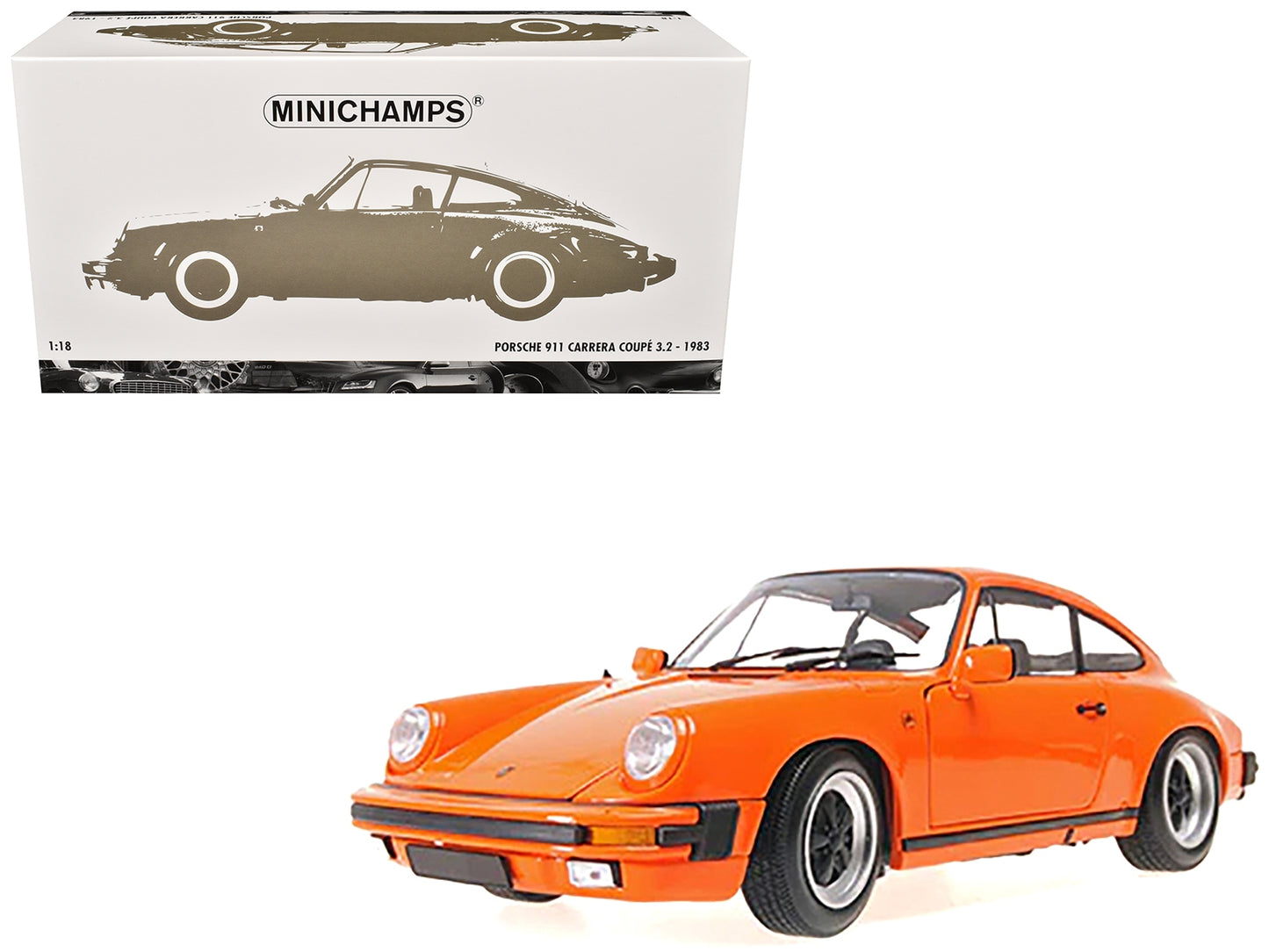 1983 Porsche 911 Carrera Coupe 3.2 Orange 1/18 Diecast Model Car - Premium Porsche Models from Minichamps - Just $246.59! Shop now at Rapidvehicles