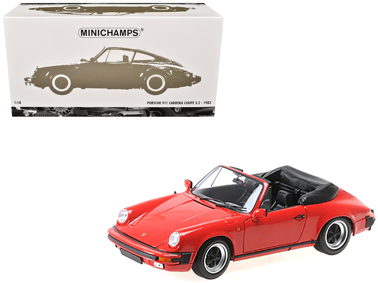 1983 Porsche 911 Carrera Cabriolet 3.2 Red 1/18 Diecast Model Car - Premium Porsche Models from Minichamps - Just $246.59! Shop now at Rapidvehicles