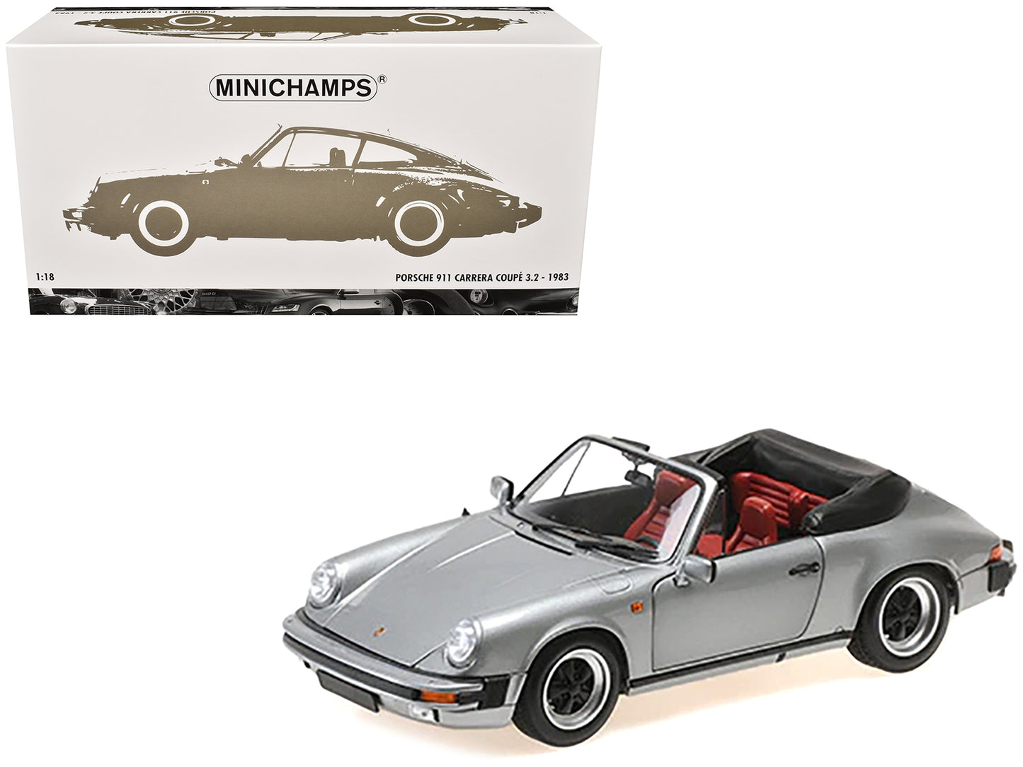 1983 Porsche 911 Carrera Cabriolet 3.2 Gray Metallic 1/18 Diecast - Premium Porsche Models from Minichamps - Just $246.59! Shop now at Rapidvehicles