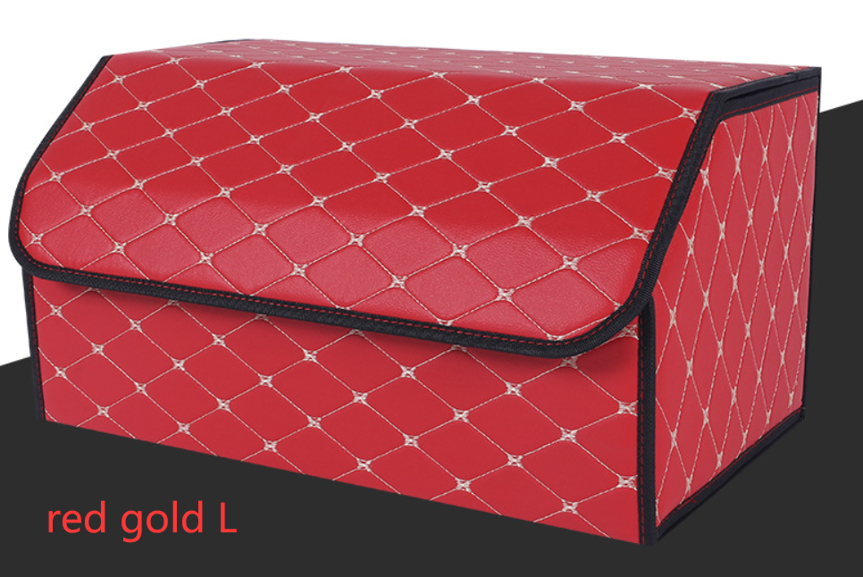 Color: Red gold, Size: L - Car Organizer Car storage box - Premium Interior Parts from Rapidvehicles - Just $60.54! Shop now at Rapidvehicles