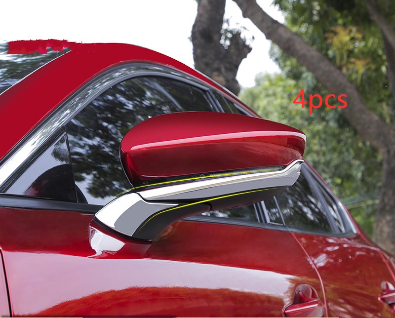 Color: Silver plating, quantity: 4pcs - Mazda 3 Angkesila rearview mirror modified rear view mirror decorative bright strips - Premium Other Exterior Accessories from Rapidvehicles - Just $37.69! Shop now at Rapidvehicles