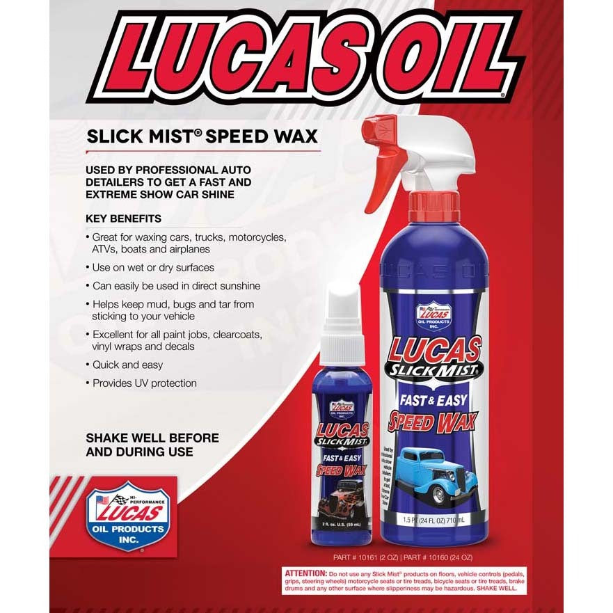 Lucas Oil Slick Mist Speed Wax - 24 Ounce - Premium Automotive from LUCASOIL - Just $36.78! Shop now at Rapidvehicles