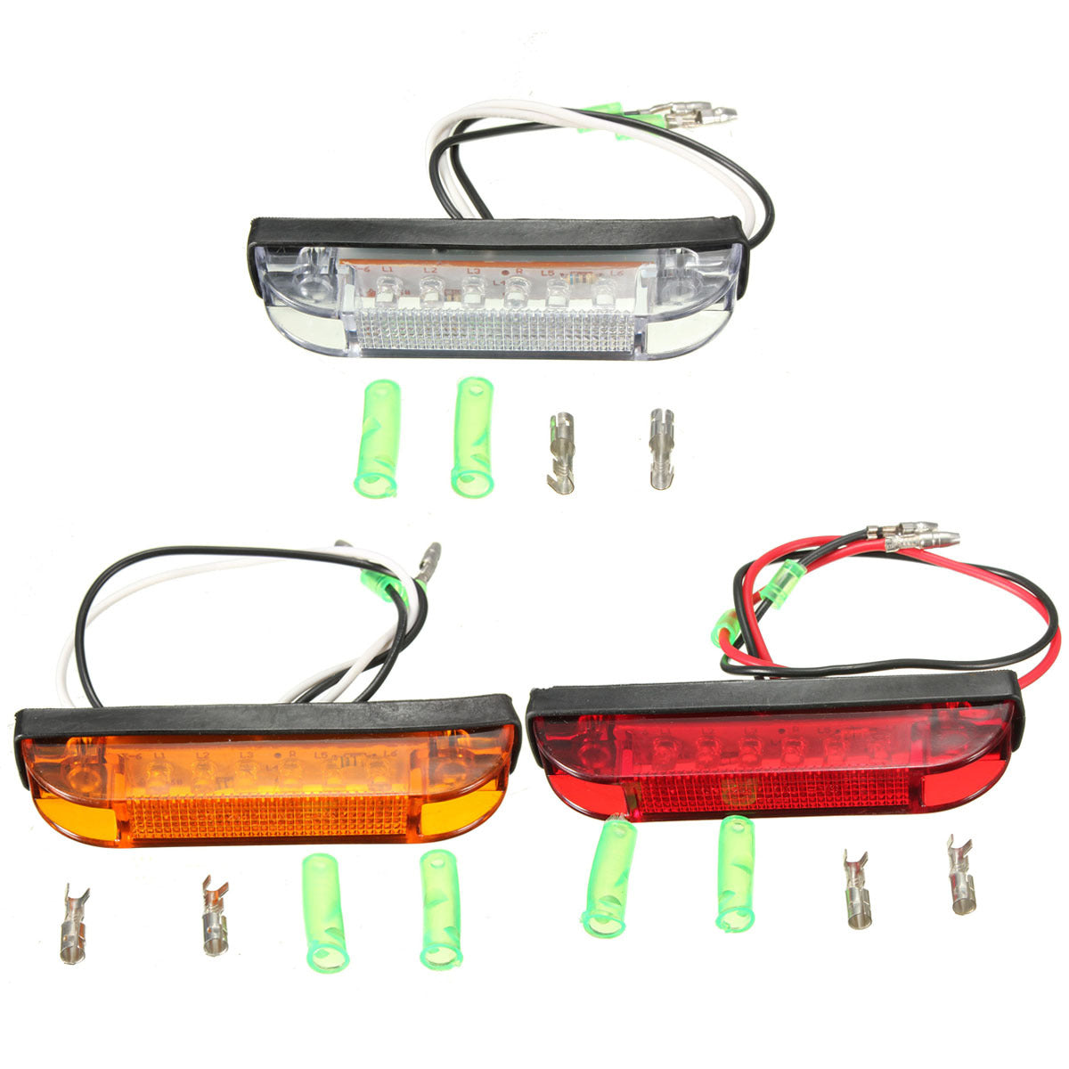 6 LED Clearance Side Marker Light Indicator Lamp Truck Trailer Lorry Van 12V 24V - Premium Automobiles & Motorcycles from Rapidvehicles - Just $19.55! Shop now at Rapidvehicles