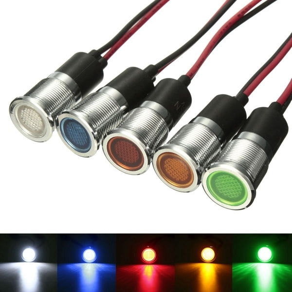 14mm 12V Dash Panel Indicator Warning Light Lamp For Motorcycle Car Van Boat Truck Lorry - Premium Motorcycle from Rapidvehicles - Just $17.99! Shop now at Rapidvehicles