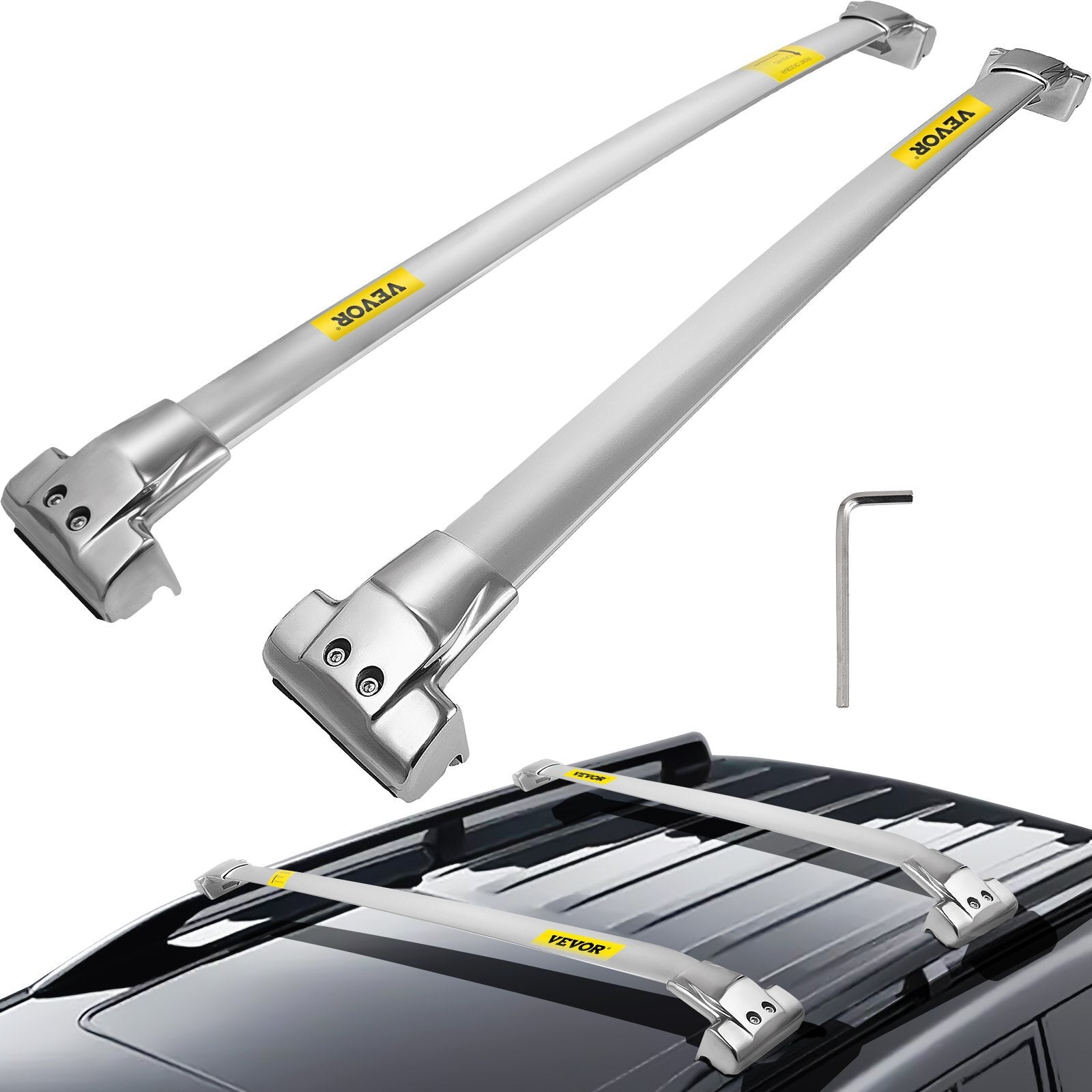 VEVOR Roof Rack Rail Compatible with Jeep Grand Cherokee 2011-2021 Cross Bar Silver Set Carrier Baggage Top Luggage Pair Durable Storage Cross Bar Roof Rails Stainless Steel - Premium Roof Rack Cross Bars from VEVOR - Just $185.89! Shop now at Rapidvehicles