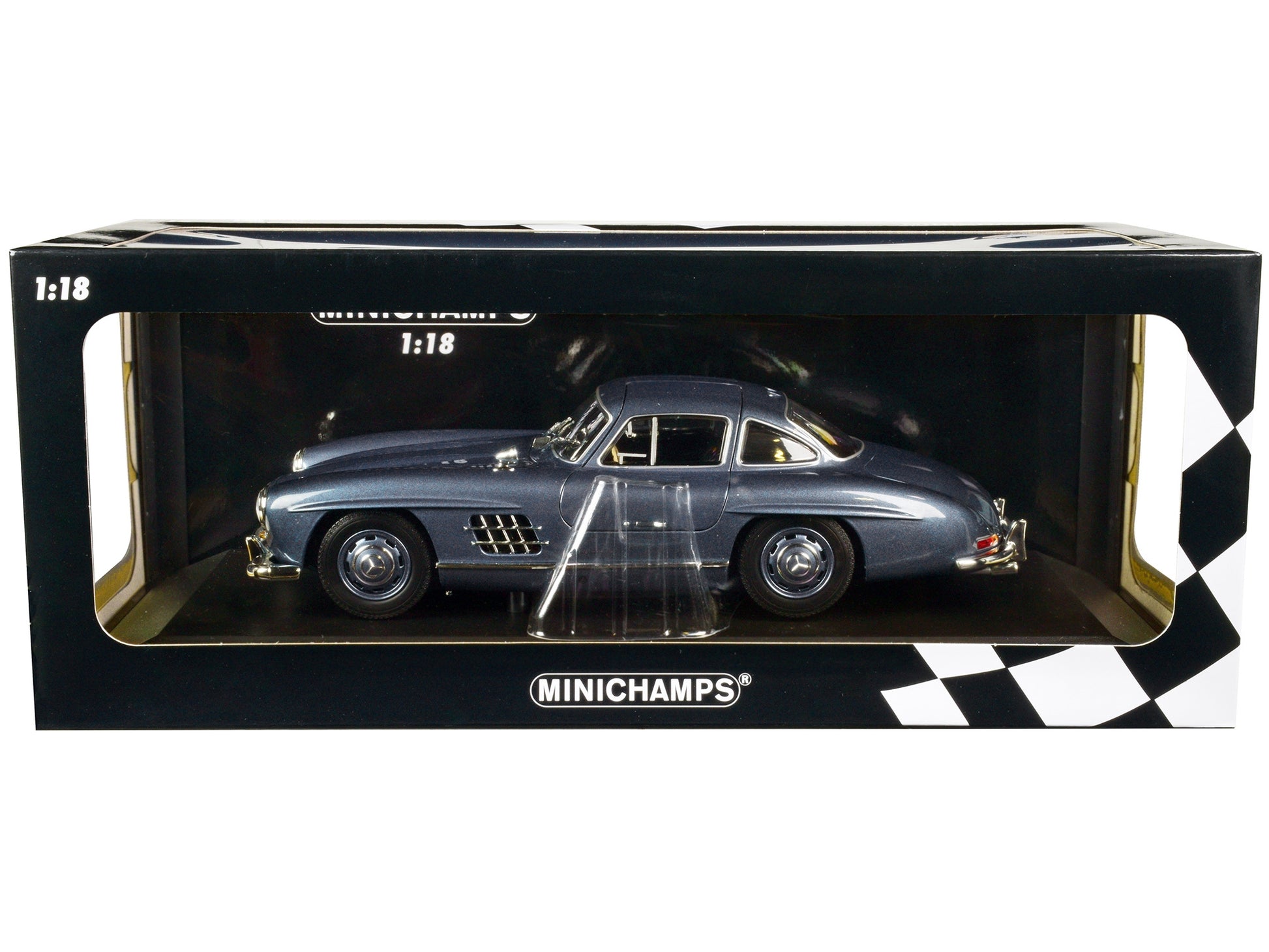 1955 Mercedes-Benz 300 SL W198 Light Blue Metallic Limited - Premium Mercedes Models from Minichamps - Just $188.09! Shop now at Rapidvehicles