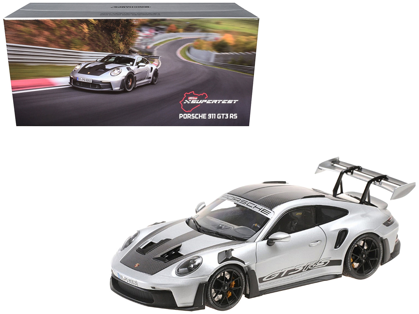 2023 Porsche 911 (992) GT3 RS "Weissach Package" Silver Metallic - Premium Porsche Models from Minichamps - Just $353.54! Shop now at Rapidvehicles