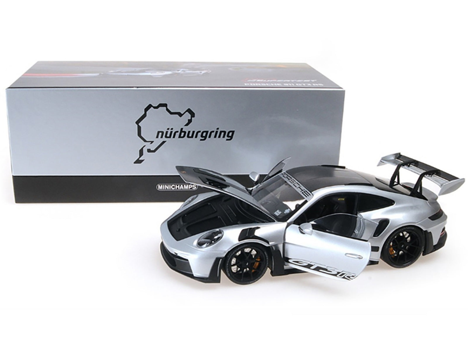 2023 Porsche 911 (992) GT3 RS "Weissach Package" Silver Metallic Limited Edition to 333 pieces Worldwide 1/18 Diecast Model Car by Minichamps - Premium Porsche Models from Minichamps - Just $353.54! Shop now at Rapidvehicles