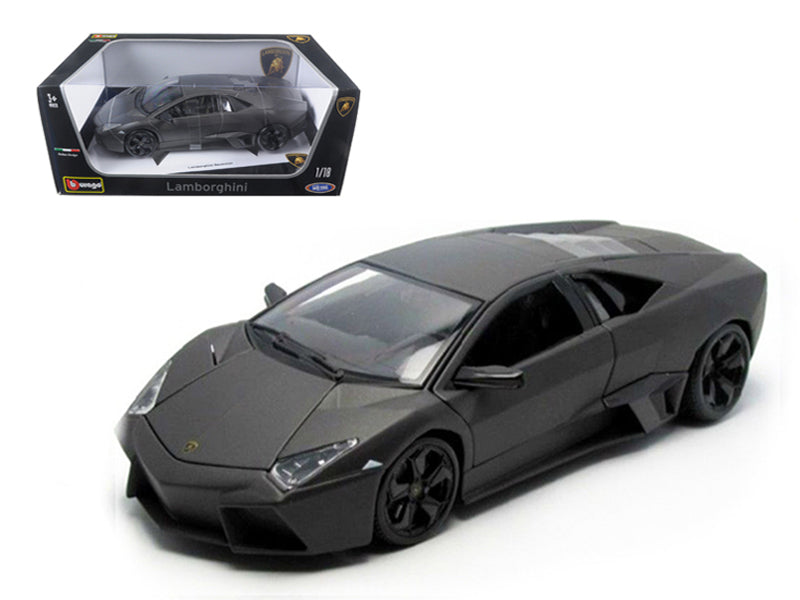 Lamborghini Reventon Dark Matt Gray 1/18 Diecast Model Car by Bburago - Premium physical from Rapidvehicles - Just $83.99! Shop now at Rapidvehicles