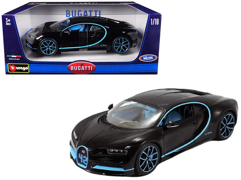 Bugatti Chiron 42 Black Limited Edition 1/18 Diecast Model Car by - Premium Toys from Scarlet Sooty - Just $96.99! Shop now at Rapidvehicles