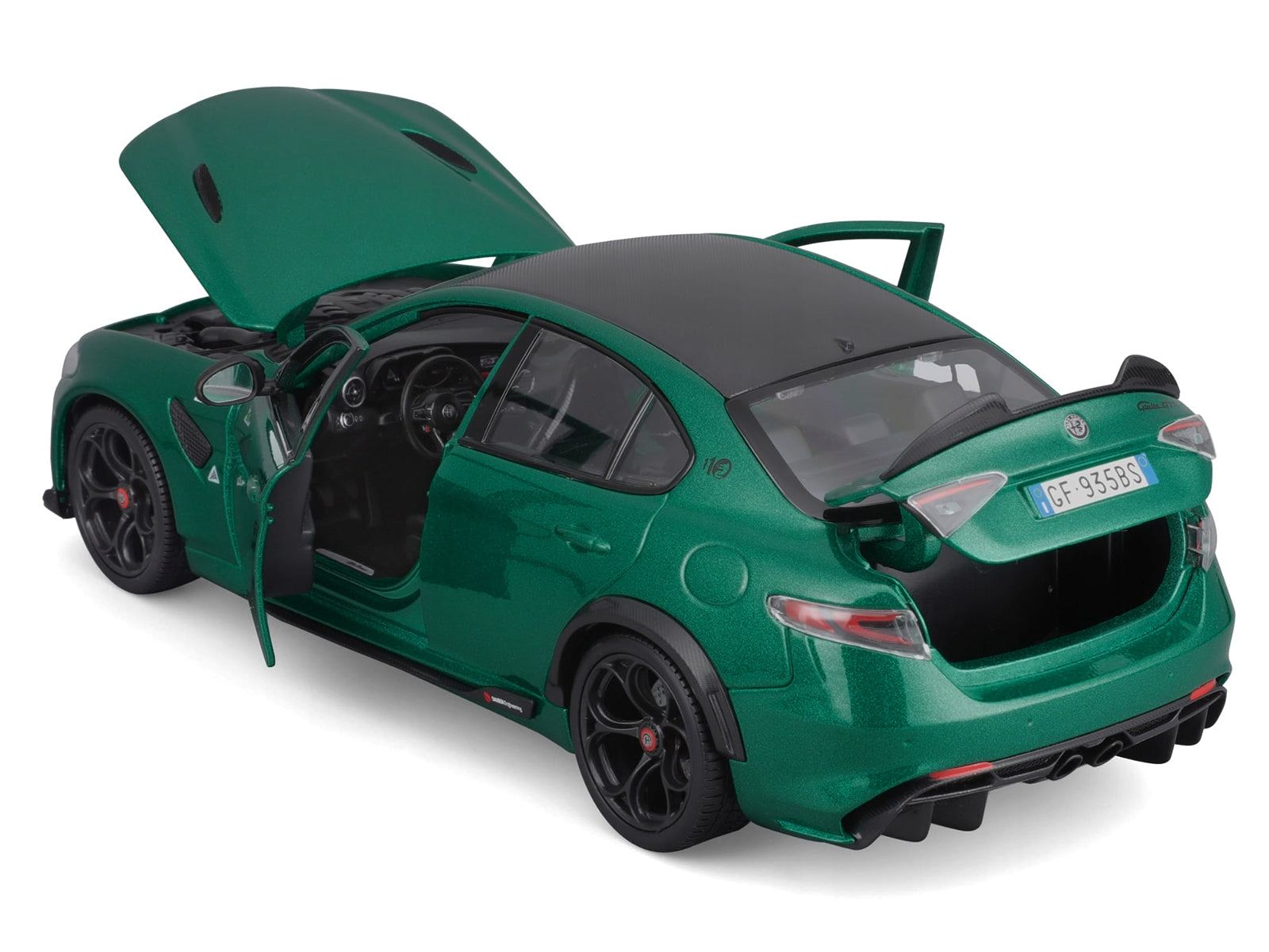 Alfa Romeo Giulia GTA Green Metallic with Carbon Top 1/18 Diecast - Premium Alfa Romeo Models from Bburago - Just $75.99! Shop now at Rapidvehicles