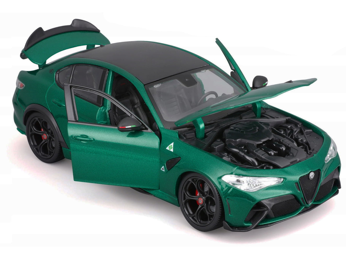 Alfa Romeo Giulia GTA Green Metallic with Carbon Top 1/18 Diecast - Premium Alfa Romeo Models from Bburago - Just $75.99! Shop now at Rapidvehicles