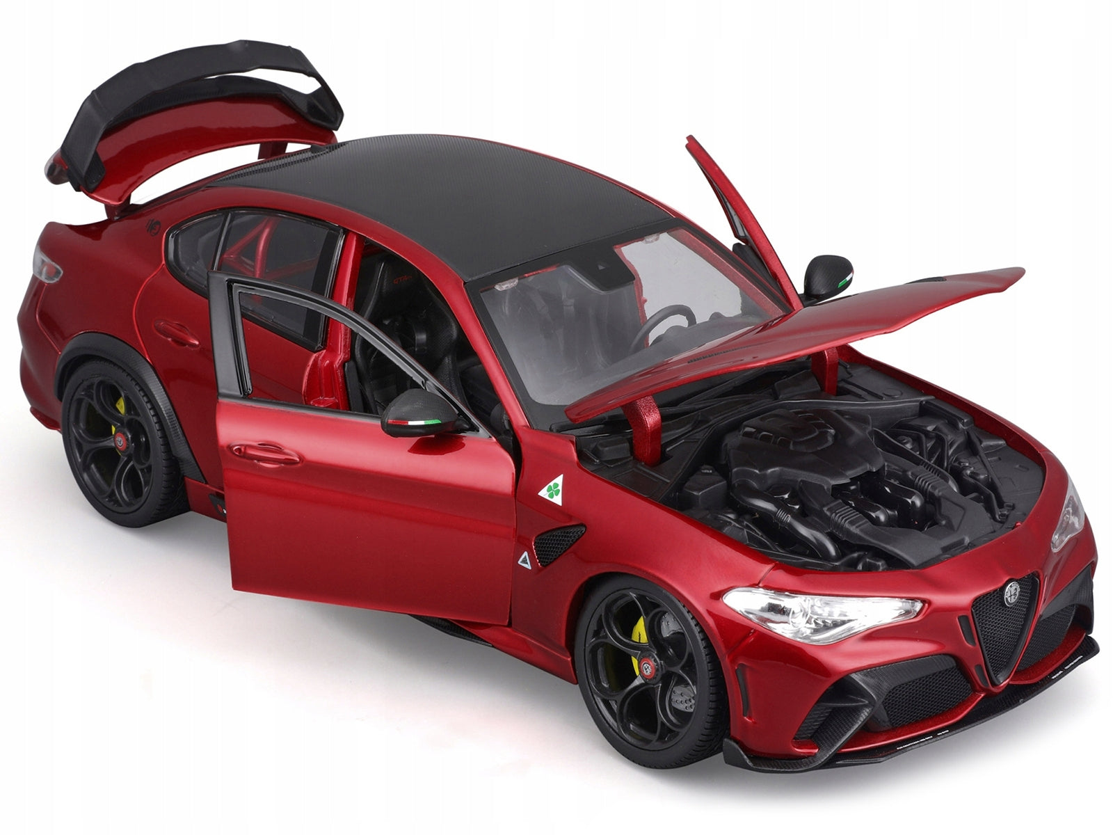 Alfa Romeo Giulia GTA Red Metallic with Carbon Top 1/18 Diecast - Premium Alfa Romeo Models from Bburago - Just $75.99! Shop now at Rapidvehicles