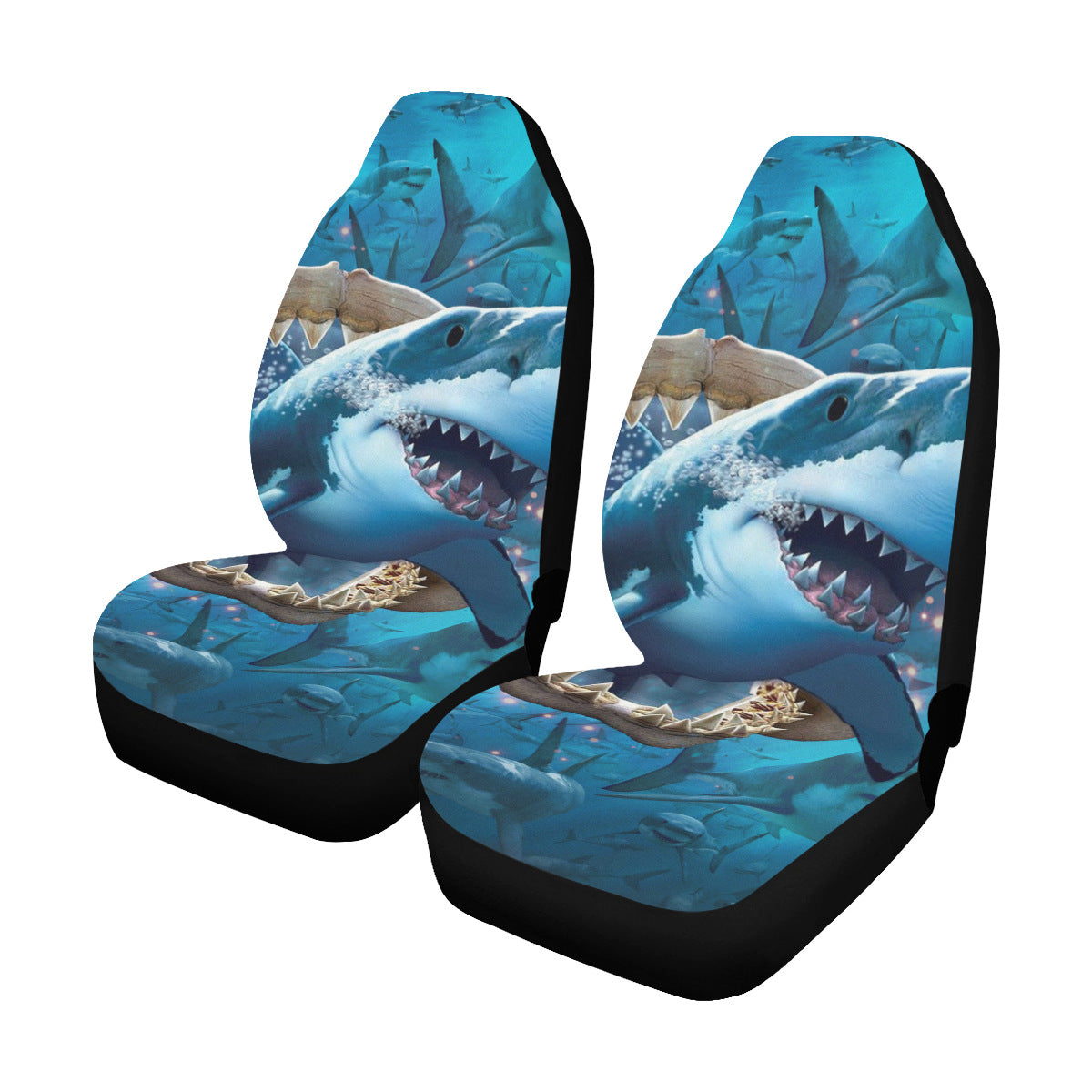 Color: Shark, Quantity: 2pcs - Printed car seat cover - Premium Interior Parts from Rapidvehicles - Just $27.99! Shop now at Rapidvehicles