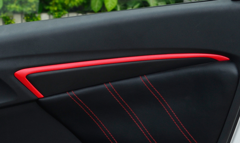 Color: Red - Modified door trims in the car - Premium Interior Parts from Rapidvehicles - Just $45.89! Shop now at Rapidvehicles