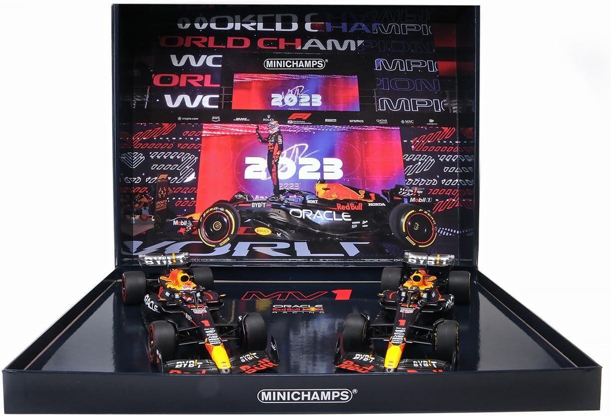 Red Bull Racing RB19 #1 Max Verstappen "Oracle" F1 Formula One "Qatar GP" (2023) Set of 2 Cars Limited Edition to 499 pieces Worldwide 1/18 Diecast Model Cars by Minichamps - Premium Formula 1 Models from Minichamps - Just $461.40! Shop now at Rapidvehicles