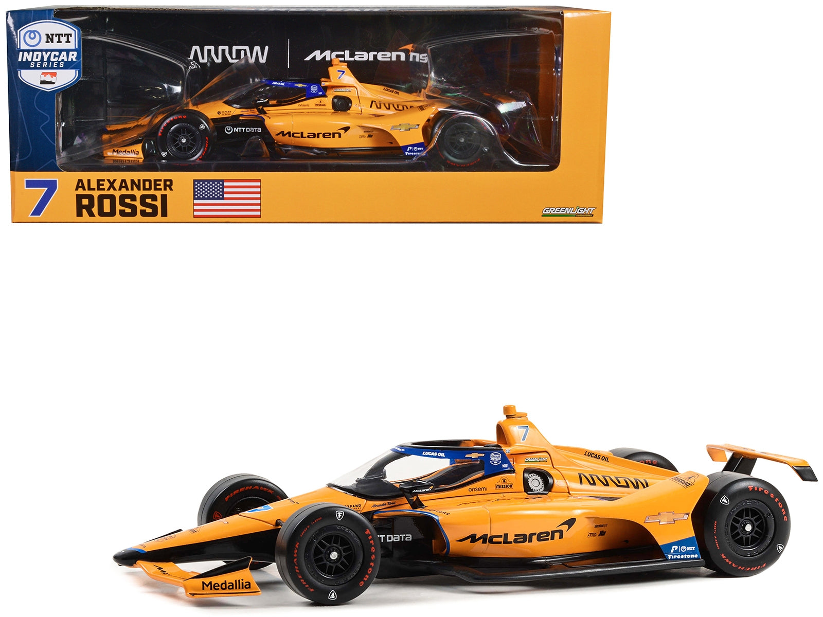 Dallara IndyCar #7 Alexander Rossi "McLaren" Arrow McLaren "60th - Premium Indy Car Models from Greenlight - Just $93.99! Shop now at Rapidvehicles