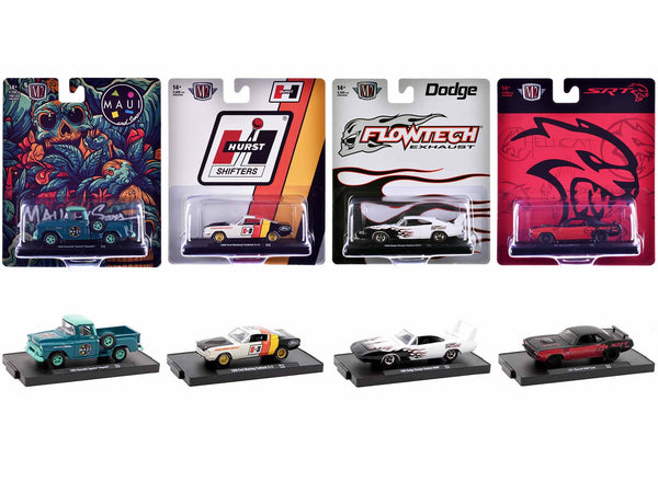 "Auto-Drivers" Set of 4 pieces in Blister Packs Release 112 Limited Edition to 9600 pieces Worldwide 1/64 Diecast Model Cars by M2 Machines - Use code SHOPAPP15 to get 15 percent off