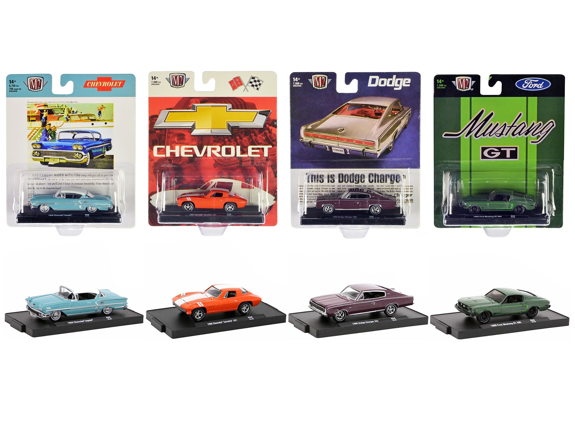 "Auto-Drivers" Set of 4 pieces in Blister Packs Release 98 - Premium 1/64 Scale Sets from M2 - Just $63.89! Shop now at Rapidvehicles