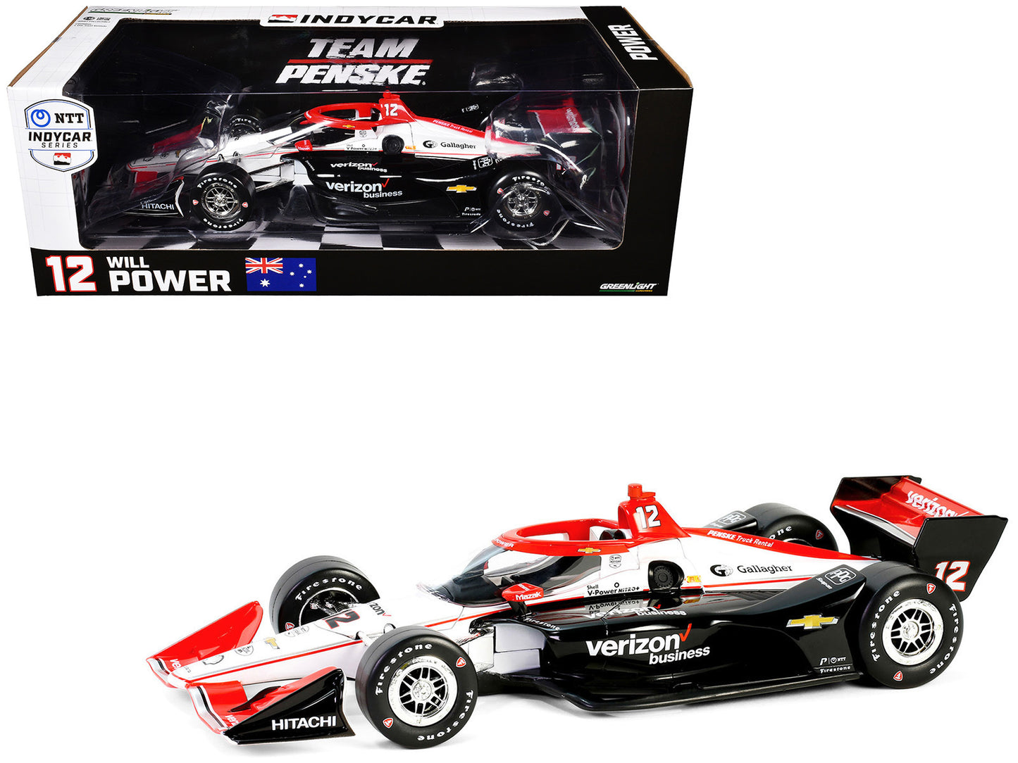 Dallara IndyCar #12 Will Power "Verizon" Team Penske (Road Course - Premium Indy Car Models from Greenlight - Just $111.99! Shop now at Rapidvehicles