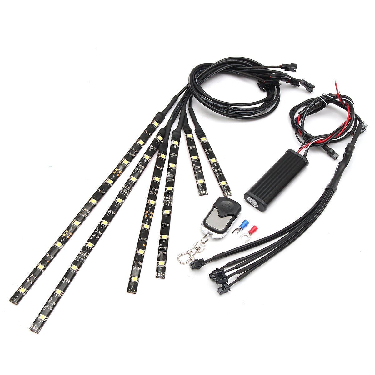 6x White 18LEDs Wireless Remote Car Motorcycle Frame Lights Flexible Neon Strips - Premium Motorcycle from Rapidvehicles - Just $52.99! Shop now at Rapidvehicles