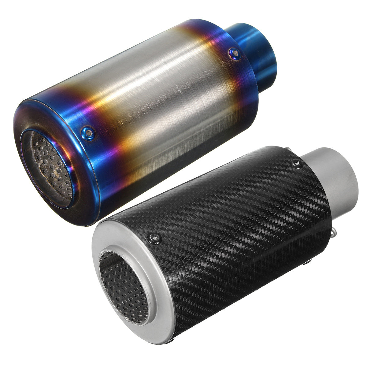 38-51mm Universal Motorcycle Cylinder Exhaust Muffler Pipe Bluing/Carbon Fibre - Premium Motorcycle from Rapidvehicles - Just $46.99! Shop now at Rapidvehicles