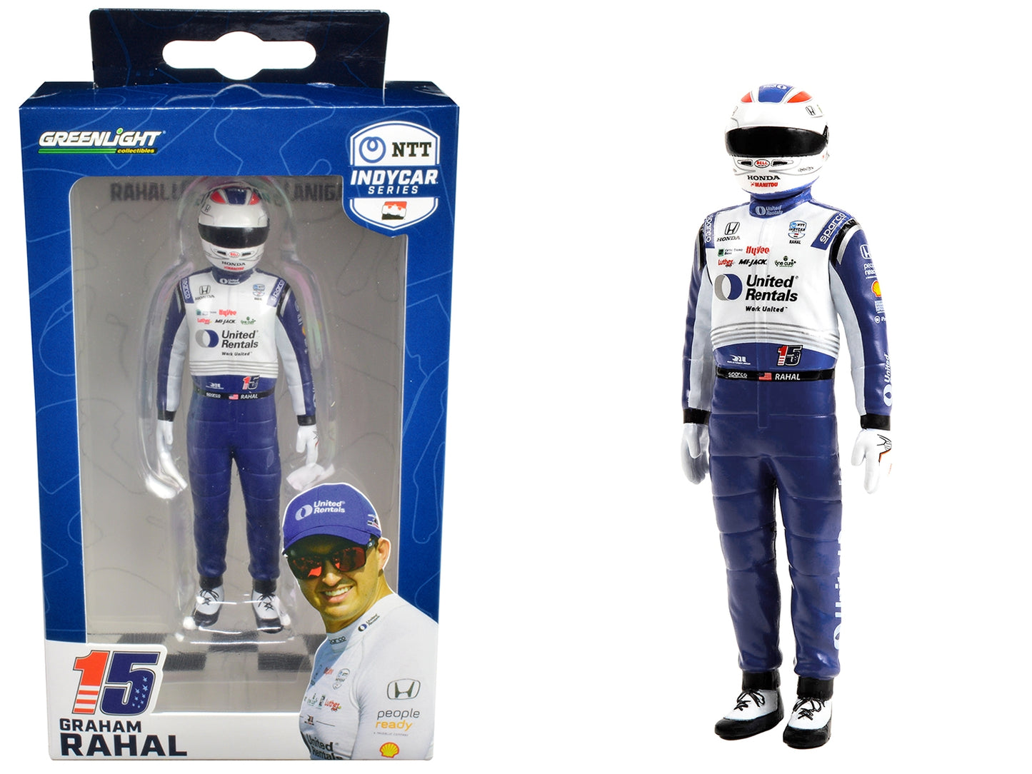 "NTT IndyCar Series" #15 Graham Rahal Driver Figure "United - Premium Figures from Greenlight - Just $50.99! Shop now at Rapidvehicles