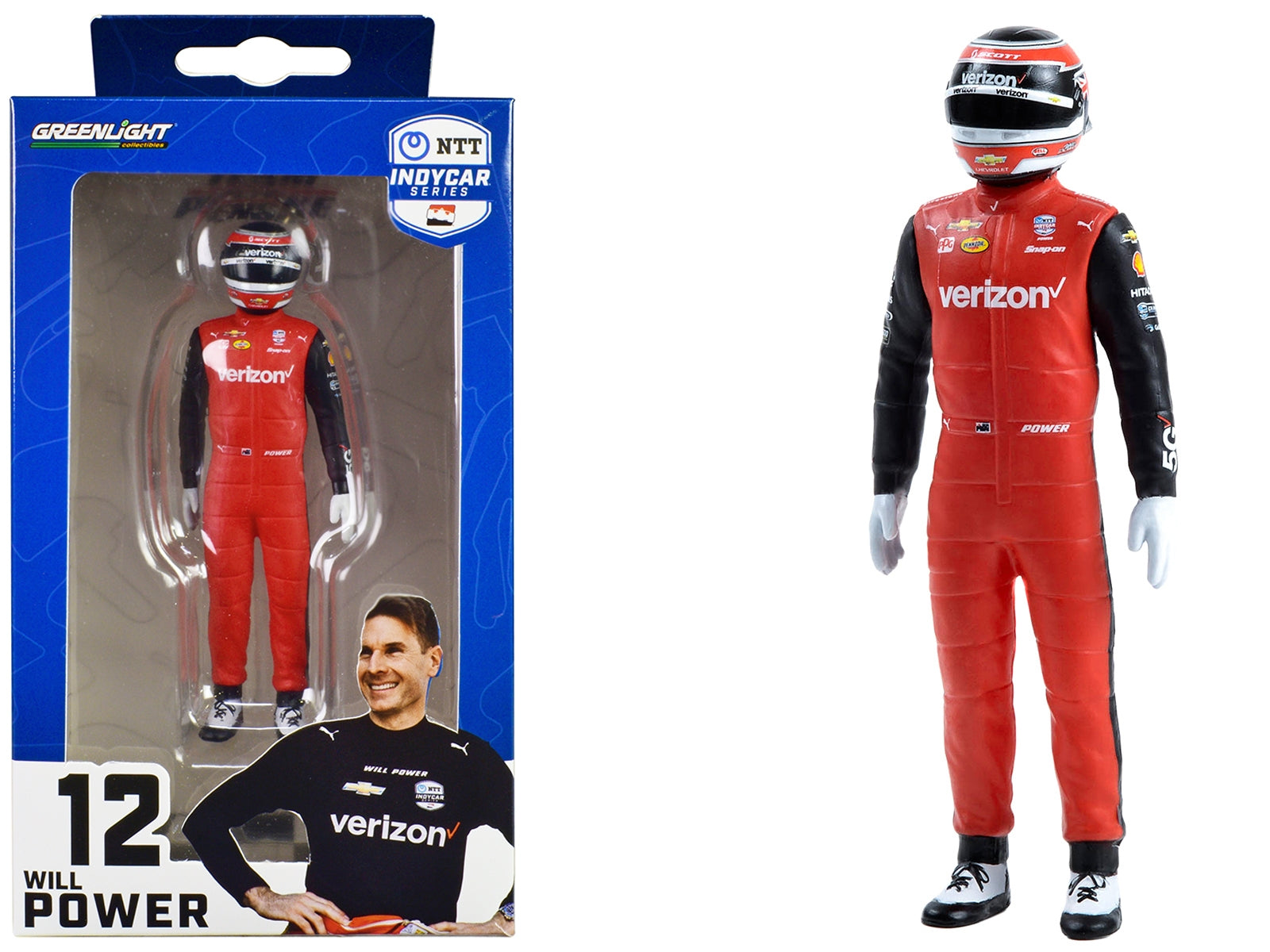 "NTT IndyCar Series" #12 Will Power Driver Figure "Verizon 5G - Team Penske" for 1/18 Scale Models by Greenlight - Premium Figures from Greenlight - Just $36.99! Shop now at Rapidvehicles