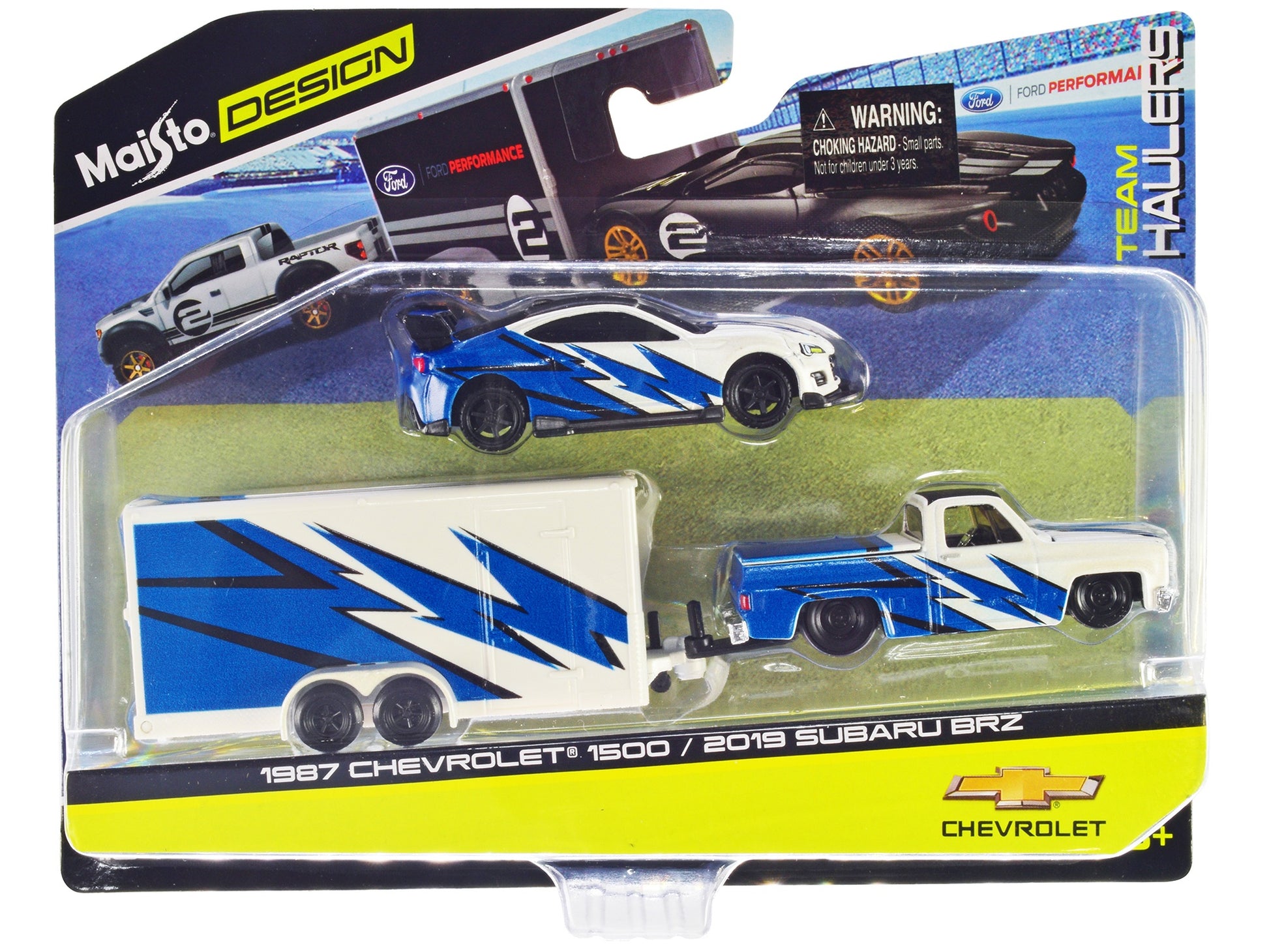 1987 Chevrolet 1500 Pickup Truck White with Blue Graphics and - Premium 1/64 Scale Sets from Maisto - Just $55.79! Shop now at Rapidvehicles