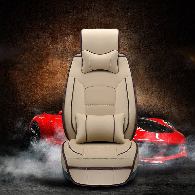 Color: Beige - Car seat cushion cover - Premium Interior Parts from Rapidvehicles - Just $164.99! Shop now at Rapidvehicles