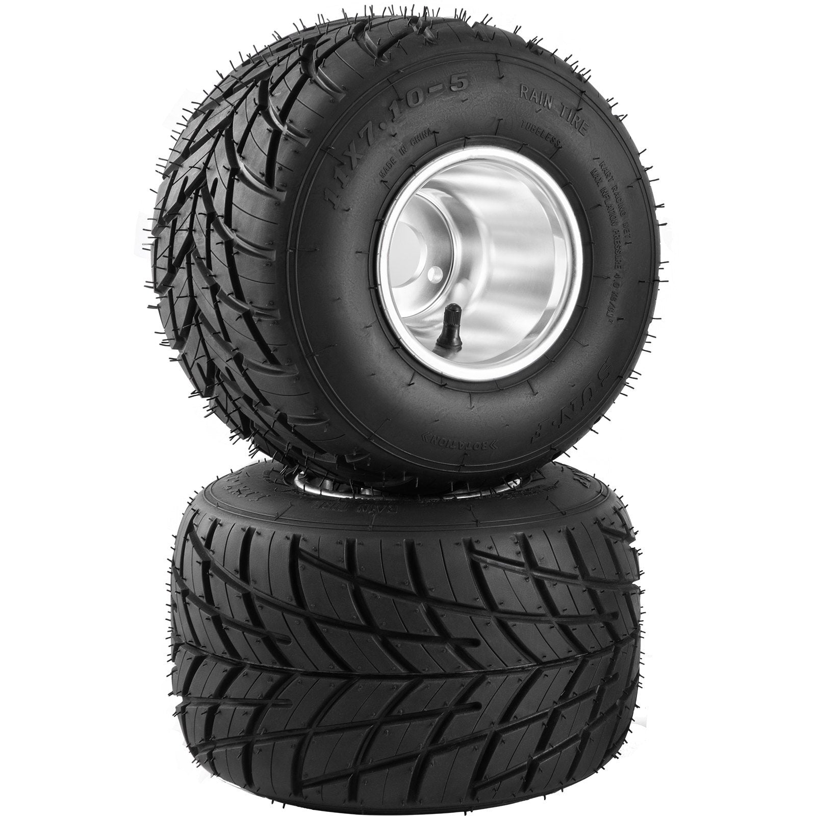 VEVOR Go Kart Tires and Rims, 2pcs Rear Tires Rims, Go Cart Wheels and Tires 11"x 7.5" Rear, HUB- Rim Fit Bolt Pattern 58 mm/2.28 inch with 3 Holes for Go Kart, Drift Trike, Buggy - Premium Go Kart Wheels from VEVOR - Just $116.99! Shop now at Rapidvehicles