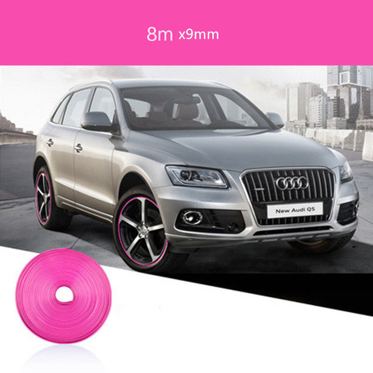 Color: Pink - Automotive Supplies, Wheel Decoration Strips, Tire - Premium Interior Parts from Rapidvehicles - Just $15.29! Shop now at Rapidvehicles