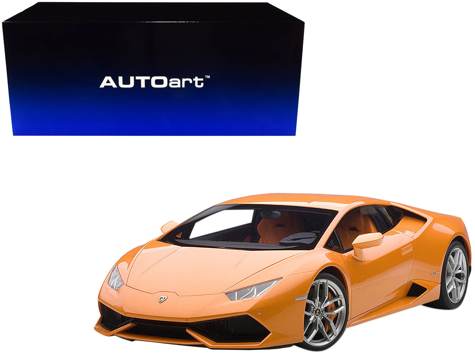 Lamborghini Huracan LP610-4 Arancio Borealis 4-Layer/Pearl Metallic Orange 1/12 Model Car by Autoart free shipping USA