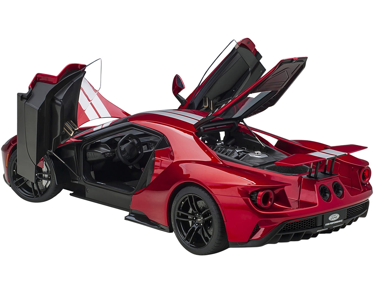 2017 Ford GT Liquid Red Metallic with Silver Stripes 1/12 Model Car by Autoart - Premium Ford Models from Autoart - Just $575.99! Shop now at Rapidvehicles