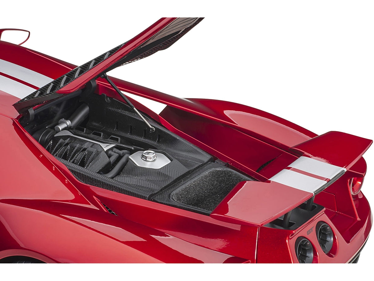 2017 Ford GT Liquid Red Metallic with Silver Stripes 1/12 Model Car by Autoart - Premium Ford Models from Autoart - Just $575.99! Shop now at Rapidvehicles