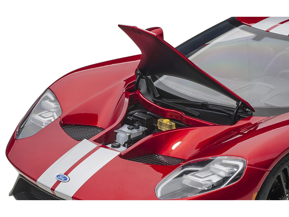 2017 Ford GT Liquid Red Metallic with Silver Stripes 1/12 Model Car by Autoart - Premium Ford Models from Autoart - Just $575.99! Shop now at Rapidvehicles